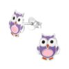 Kinderoorbellen Uil paars roze