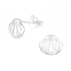 Oorbellen Schelp sterling zilver met kristal