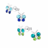 Oorbellen Vlinder - Color Crystals